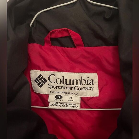 Columbia Gizmo Jacket Coat Shell Full Zip Zipper Black/Red Pocket Women’s Small - Picture 3 of 8